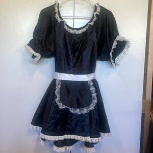 Sexy maid costume.  Dress with separate apron.  Large to XL. Halloween cosplay